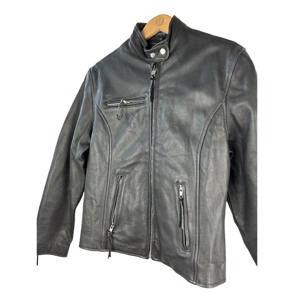 Wilsons Leather Open Road Moto Thinsulate Liner Biker Jacket Black Small Medium - Picture 5 of 9